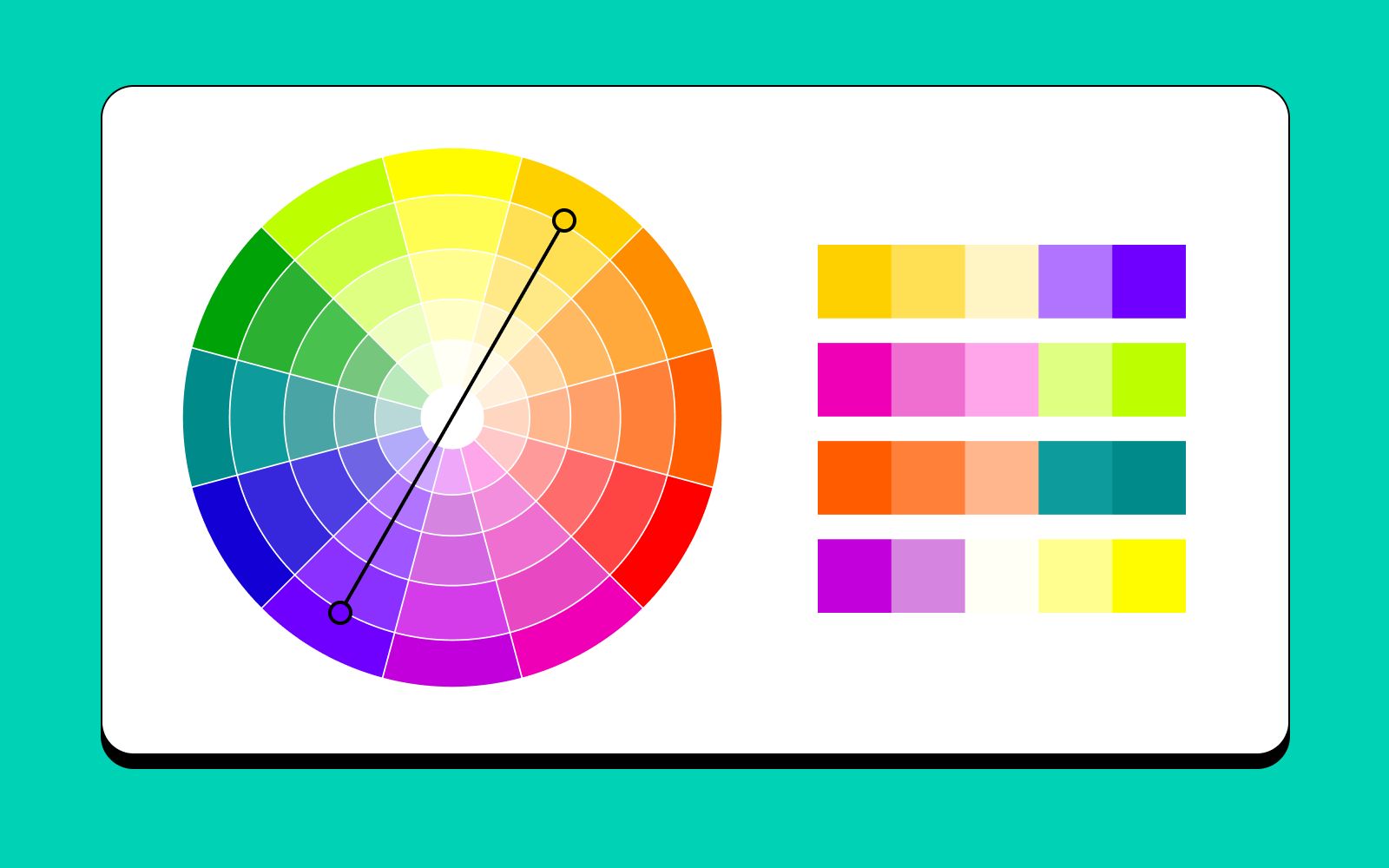 Complementary color palette
