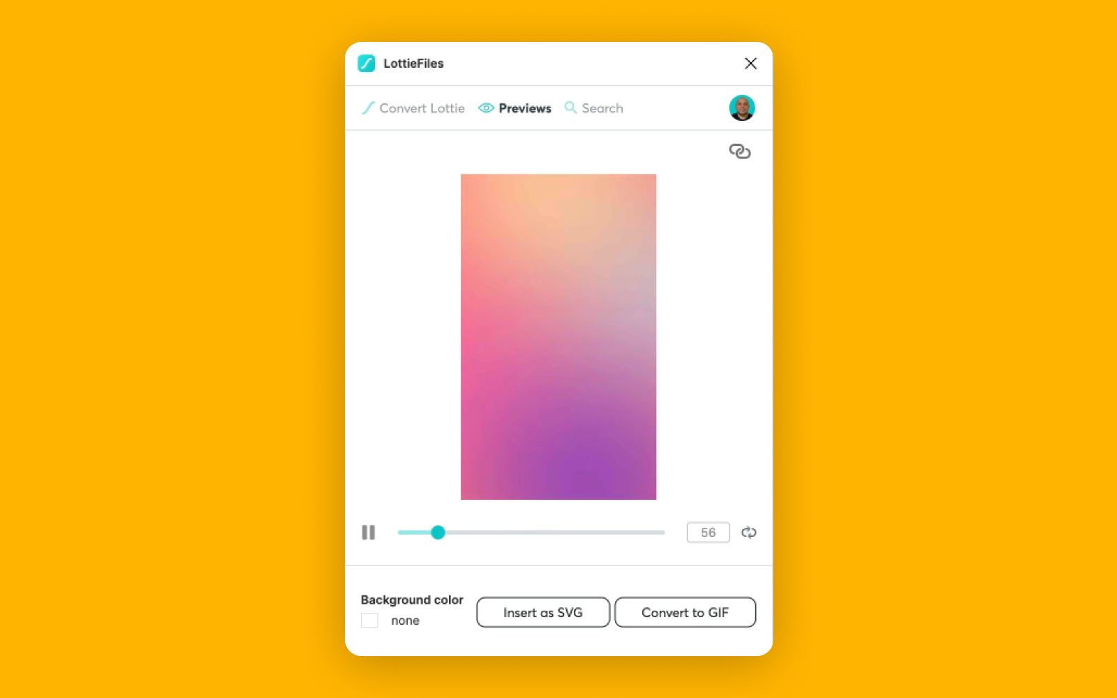 In the LottieFiles plugin, click ‘Previews'