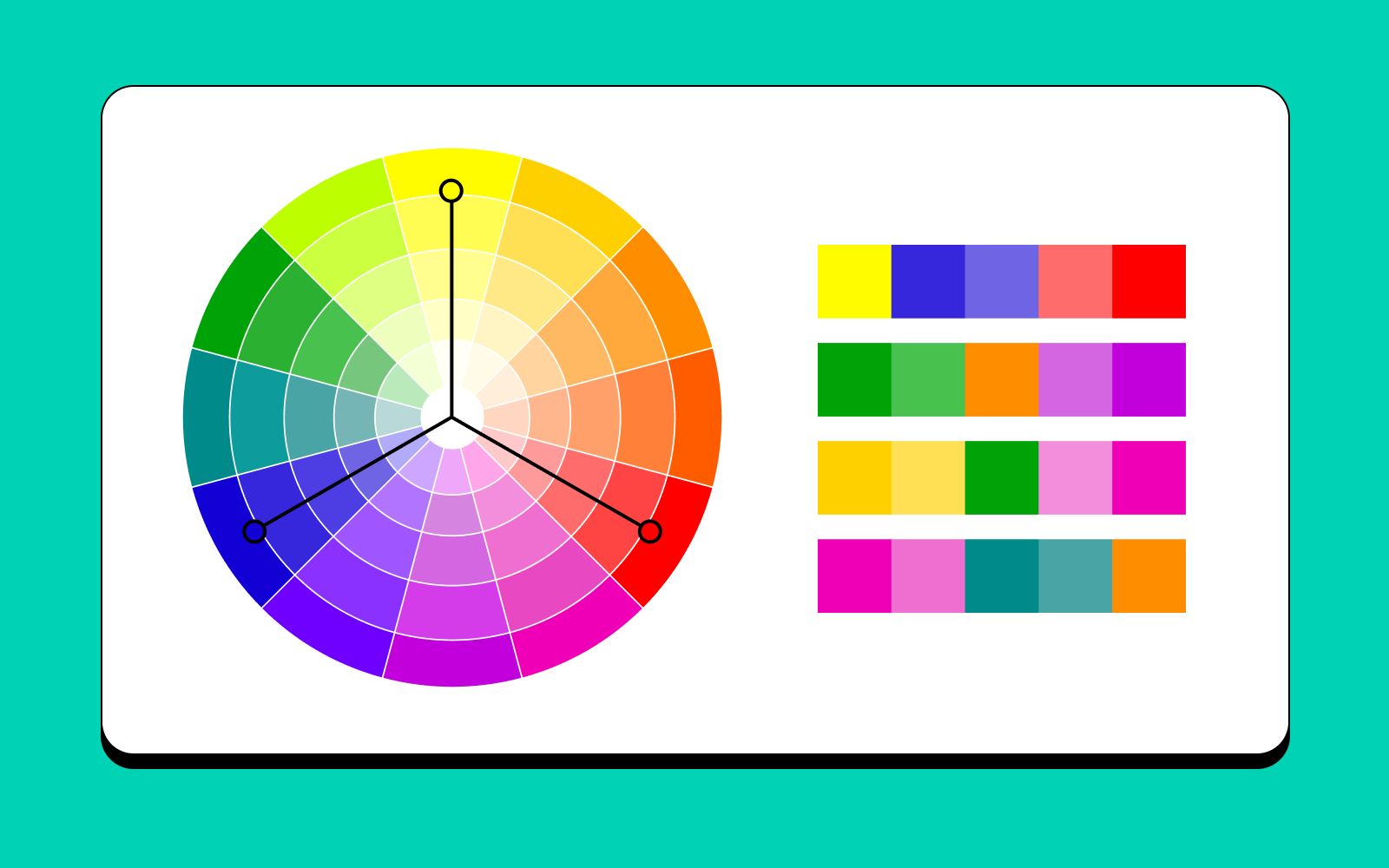 Triadic color palette